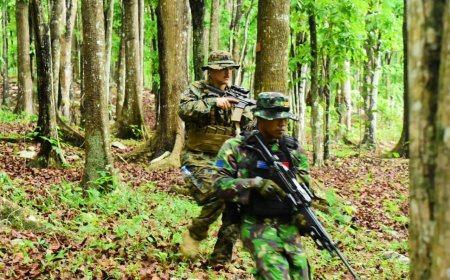 Korps Marinir TNI AL dan US Marforpac Latihan Pertempuran Hutan