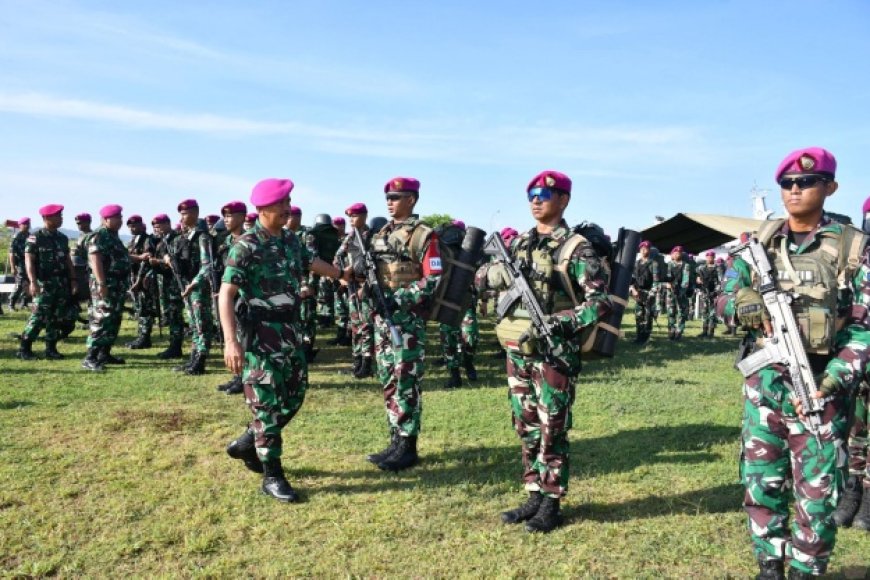 TNI AL Kerahkan Ribuan Personel Siap Amankan Pemilu Di Papua
