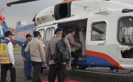 Tinjau Kesiapan Arus Mudik, Kapolri & Menko Polhukam Naik Heli