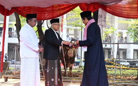 Wapres KH Ma'ruf Amin Salat Idul Adha Di Masjid Istiqlal