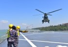 Uji Kemampuan Ship Board Operation, Helikopter TNI AU Mendarat di Kapal TNI AL