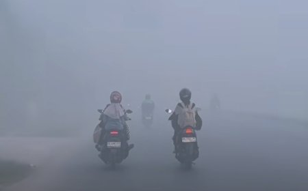 Langit Kalimantan Meredup, Kabut Asap Karhutla Mulai Cekik Kesehatan Anak-Anak