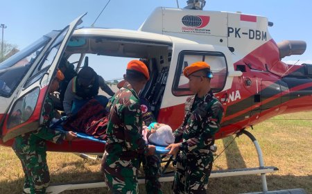 TNI AU dan BNPB Evakuasi Tiga Pasien Gempa NTT Melalui Udara