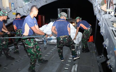 TNI AU Telah Distribusikan 729 ton Bantuan untuk Masyarakat Terdampak Gempa NTT