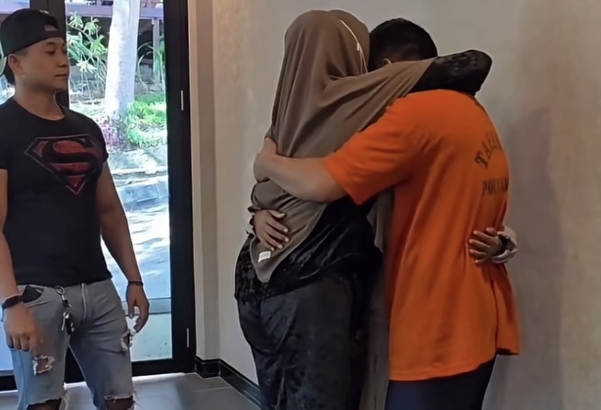 Bikin Mewek, Alasan Humanis Brigpol Taufiq Lepas Borgol Tersangka Saat Dijenguk Anak