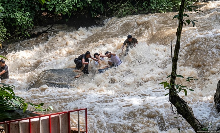 Mencekam! Detik-Detik Puluhan Nyawa Selamat dari Amukan Air Bah Dadakan