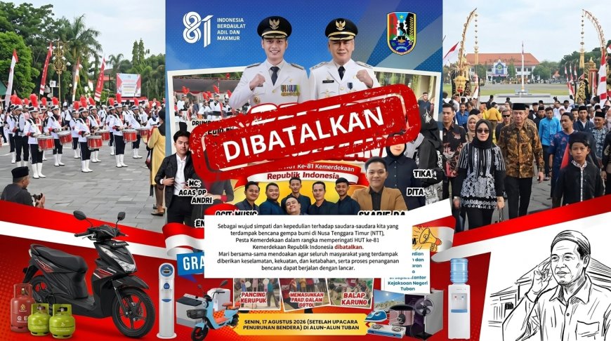 Bencana NTT, Pemkab Tuban Resmi Batalkan Pesta Kemerdekaan