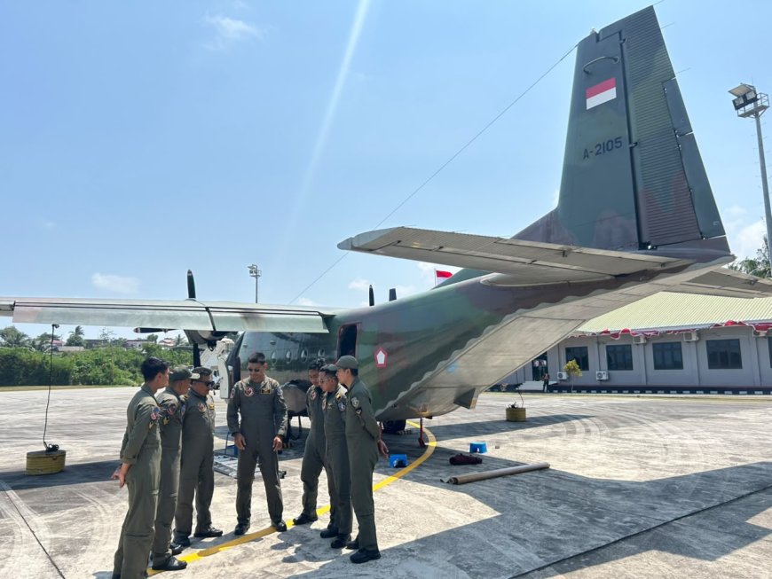 TNI AU Kerahkan Tiga Pesawat Casa ke Kalimantan, Dukung OMC Atas Karhutla