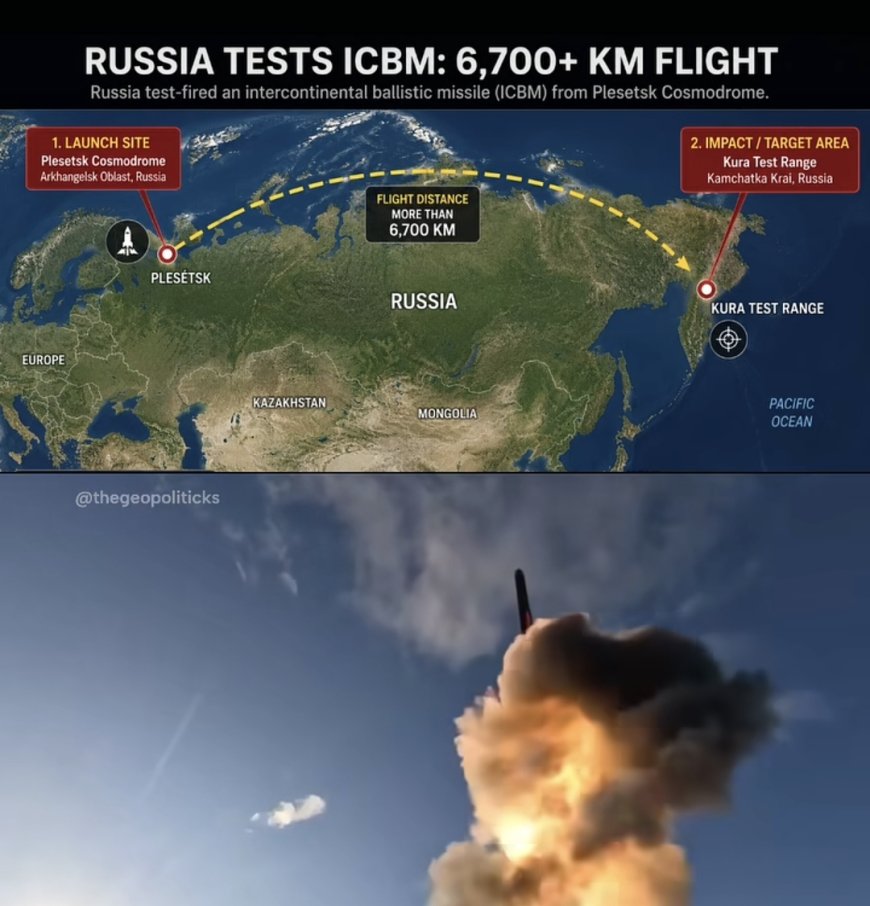 Unjuk Kekuatan Nuklir, Rusia Sukses Uji Coba Rudal Balistik Antarbenua Sejauh 6.700 KM