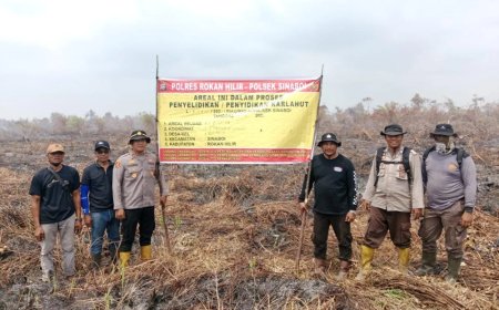 Karhutla 30 Hektare Di Rohil Dugaan Rokok Pekerja, Polri  Naikkan Kasus Ke Penyidikan