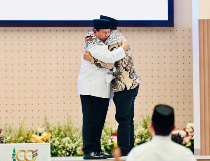 Prabowo Gemakan “Free Palestine” dari Pondok Pesantren Modern Darussalam Gontor