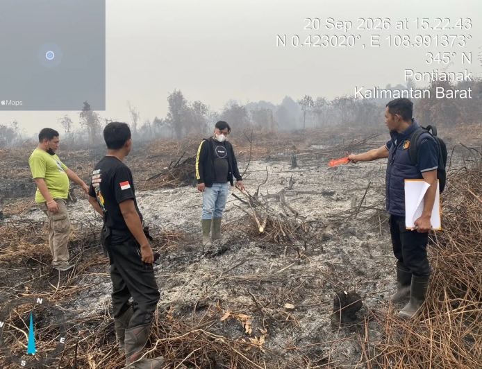 Polri Olah TKP Kasus Dugaan Pembakaran Lahan Untuk Sawit Libatkan Oknum Anggota Dewan