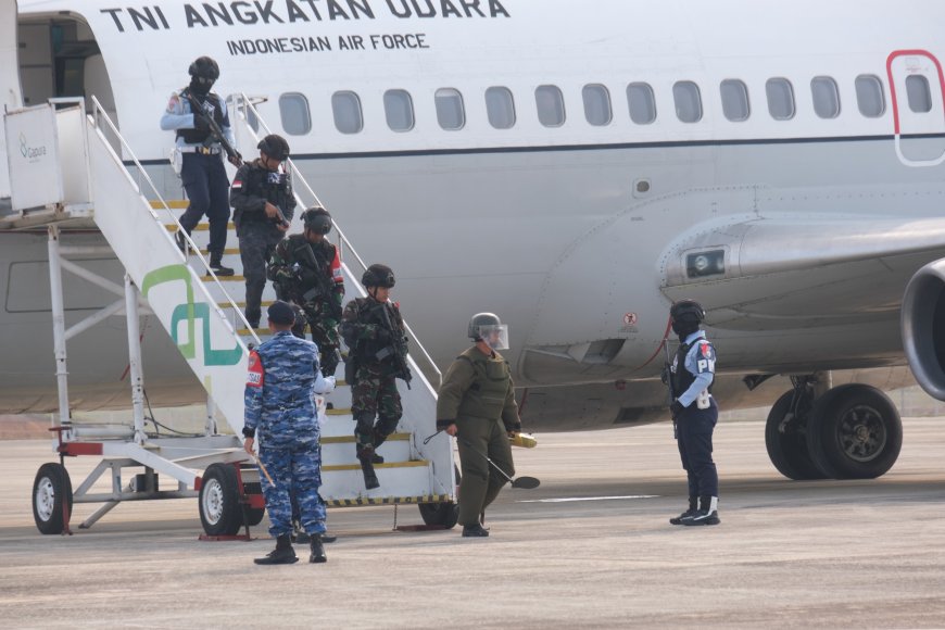 Tingkatkan Kesiapan Penegakan Hukum Ruang Udara, Koopsudnas Latihkan Penanganan Pasca Force Down