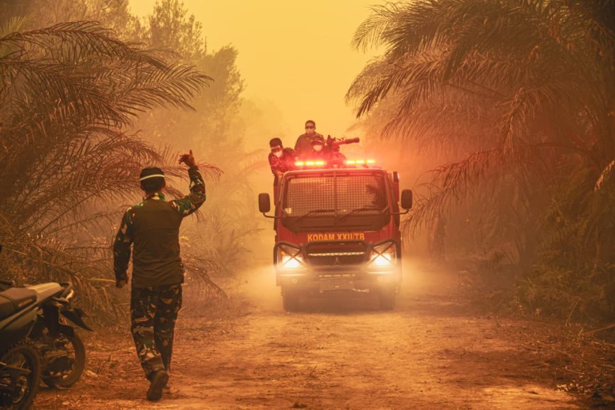 Korpasgat TNI AU Deteksi Titik Api dari Udara, Lanjutkan Pemadaman di Medan Sulit