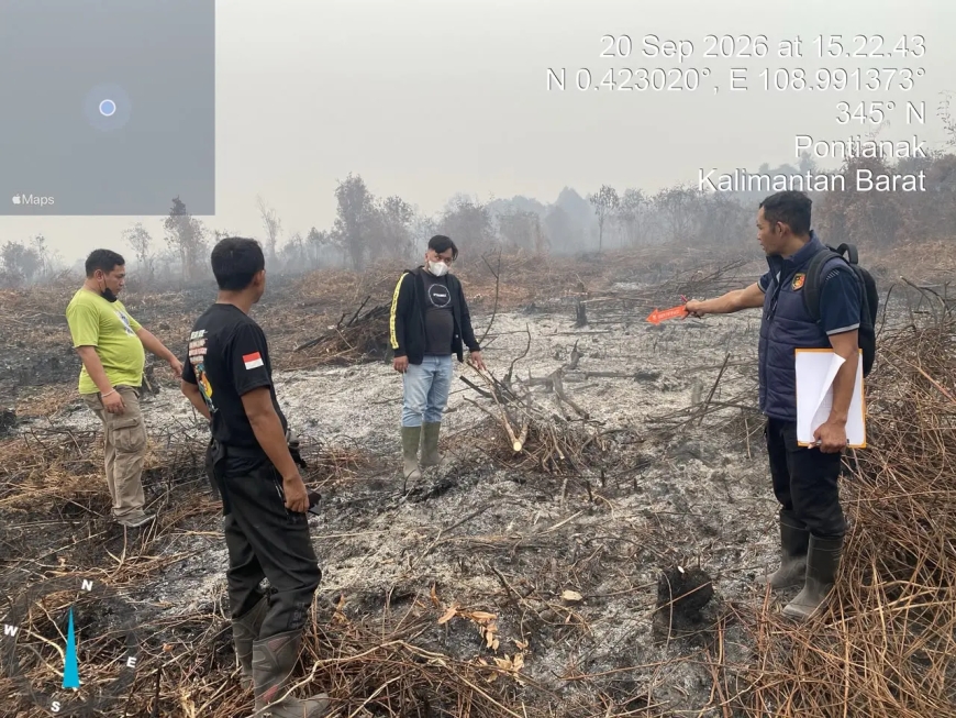 Polri Olah TKP Kasus Dugaan Pembakaran Lahan Untuk Sawit Libatkan Oknum Anggota Dewan
