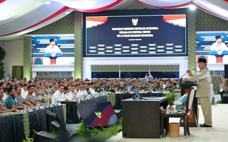 Prabowo Sampaikan Taklimat kepada 800 Perwira Tinggi TNI-Polri
