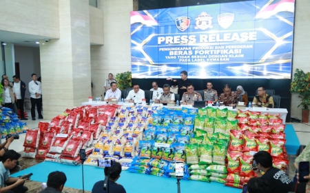 Bareskrim Polri Ungkap Dugaan Beras Fortifikasi Tak Sesuai Label, Sita 1.194 Kemasan Senilai Rp155 Juta