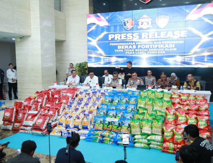 Bareskrim Polri Ungkap Dugaan Beras Fortifikasi Tak Sesuai Label, Sita 1.194 Kemasan Senilai Rp155 Juta