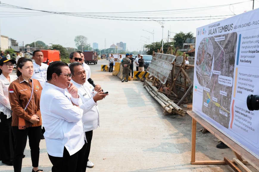 Tinjau Pembangunan Jalan Tembus Kelapa Gading–Pulo Gadung, Gubernur Pramono: Target Rampung 2027
